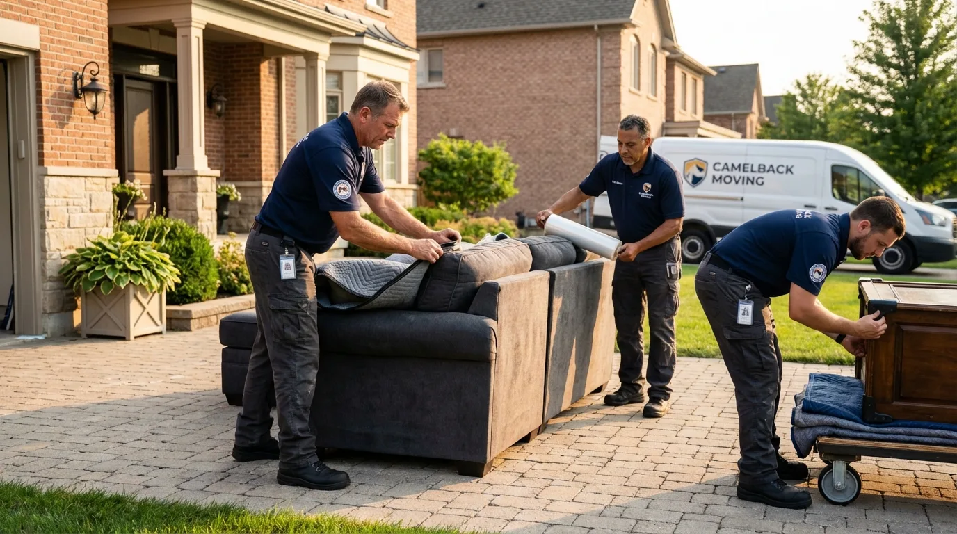 Large estate moving crew wrapping furniture in Monte Rio, CA